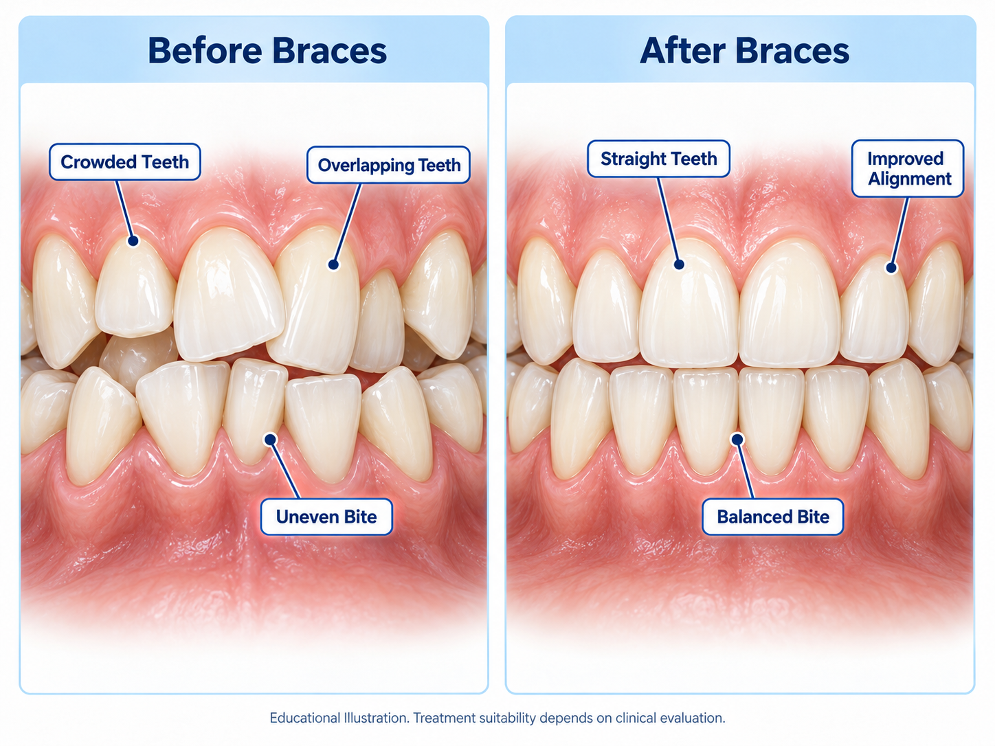 before-after braces